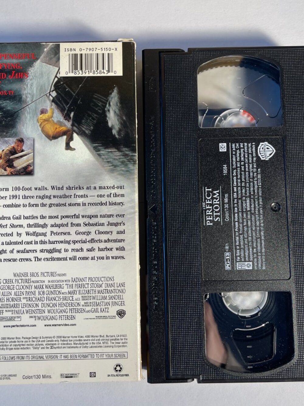 The Perfect Storm VHS FEAR George Clooney Mark Wahlberg Alicia Silverstone - Picture 3 of 5